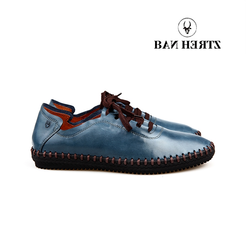 BanHertz Hardin Cow Hide Slip-On Shoes Cobalt Blue