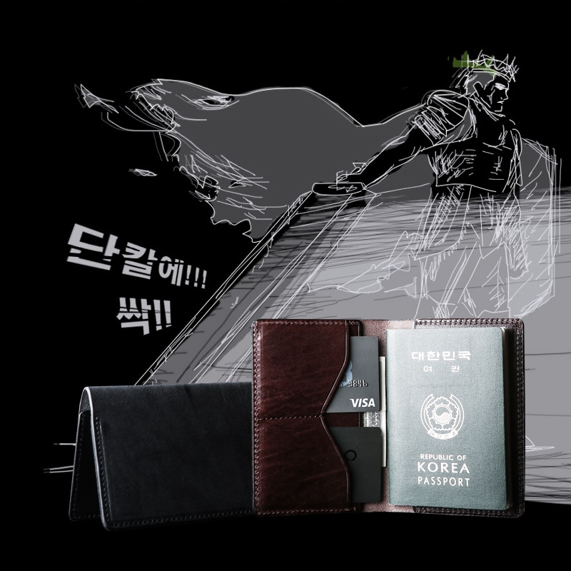 단칼의왕 : 이탈리안 레더 슬림 여권지갑