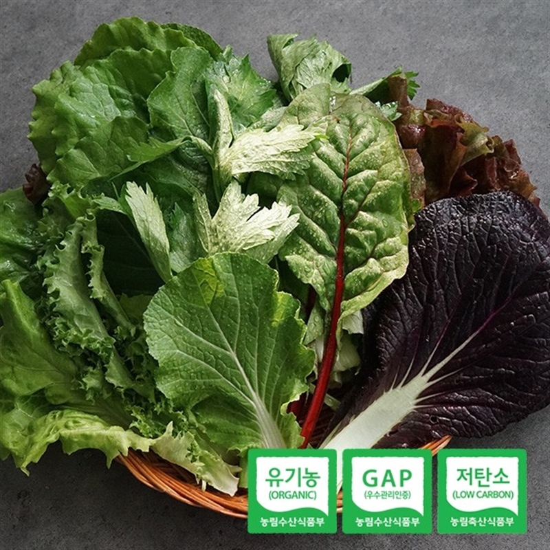 쌈채소 샐러드채소 유기농 [채소의 미래] 600g,1kg