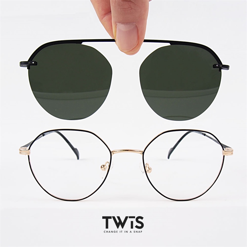 트와이스 클립 안경 - 라운드 스타일