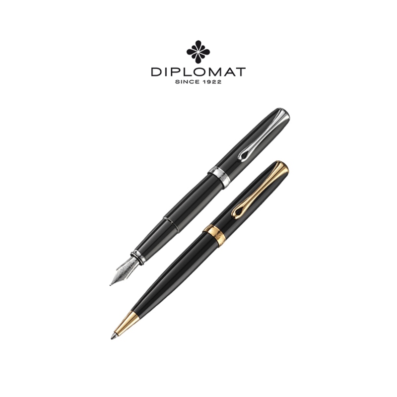DIPLOMAT 엑셀런스 A2 블랙락카 볼펜/만년필 2colors