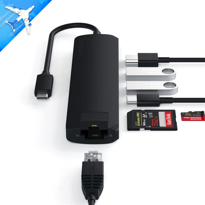 [해외직구] SATECHI 사테치 USB-C 슬림 멀티 포트