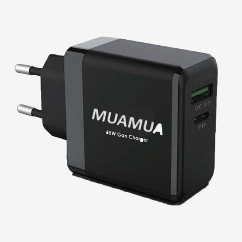 MUAMUA GAN 65W PD+USB 미니 고속충전기 