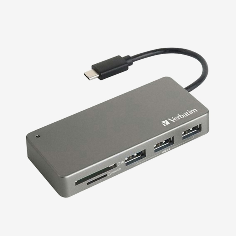  버바팀 타입C SD OTG 카드리더기 + USB3.1 허브  