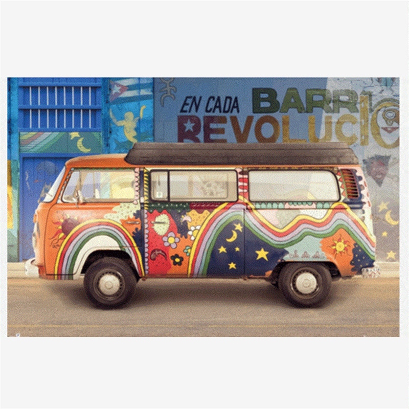 올댓포스터 VW 캠퍼 쿠바 포스터