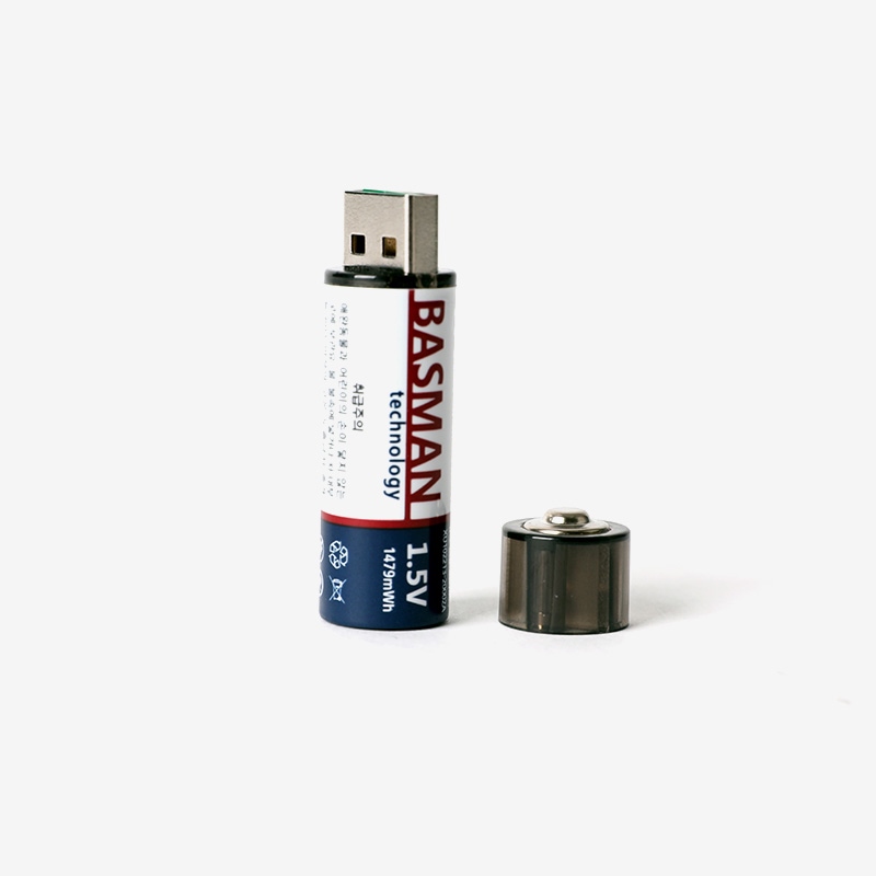 바스맨 USB 리튬이온 배터리 AA/AAA
