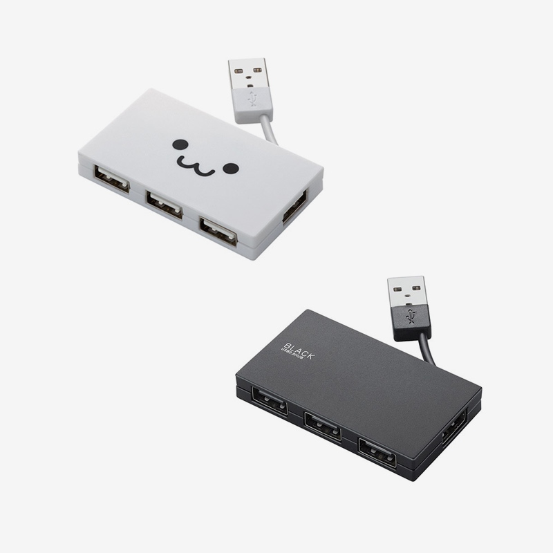 엘레컴 USB2.0 케이블일체형 4포트 허브