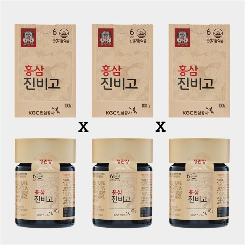 한국인삼공사 정관장 홍삼진비고 100g x 3병세트 + 쇼핑백