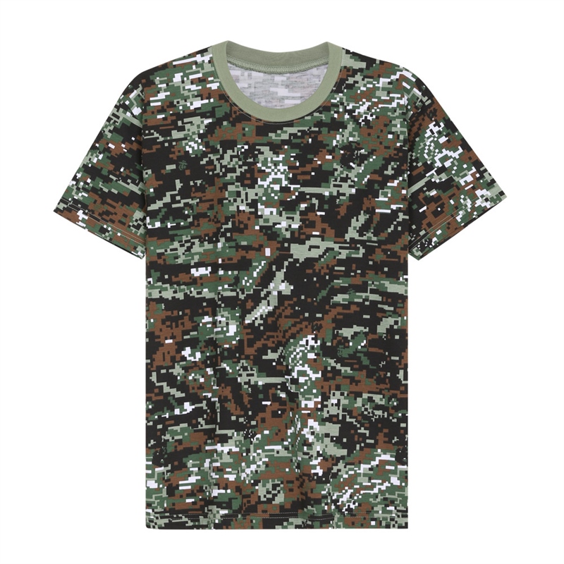 남성 밀리터리 면 라운드 반팔 티셔츠 OK-TSH-PJ1-카키