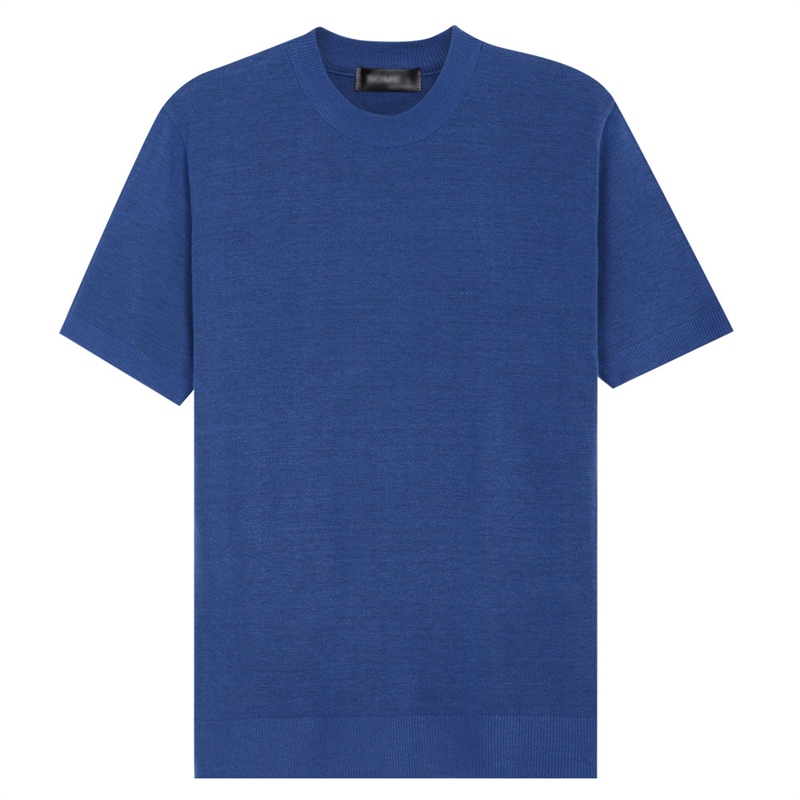 남성 국산 베이직 반팔 데일리 니트 티셔츠 SO-KNH-SO1-블루