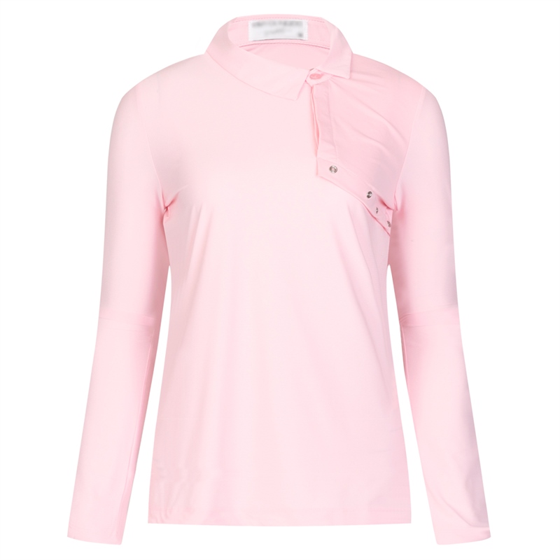 사선스냅 여성 골프웨어 긴팔티셔츠 LB-WTS-04-핑크