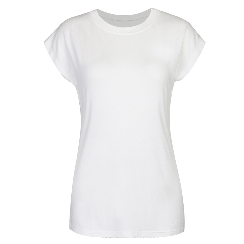 올리브 여성 슬림핏 캡소매 티셔츠 DAI-WSH-0294-아이보리