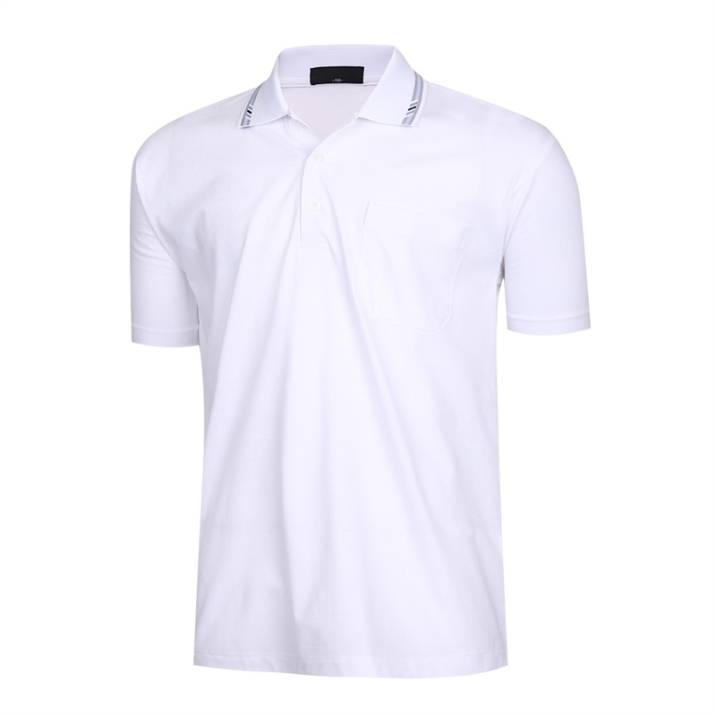 남성 베이직 포켓 반팔 카라 티셔츠 MB-KAH-TH1053-흰색