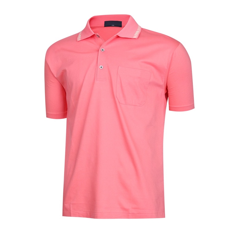 남성 베이직 포켓 반팔 카라 티셔츠 MB-KAH-TH402-핑크