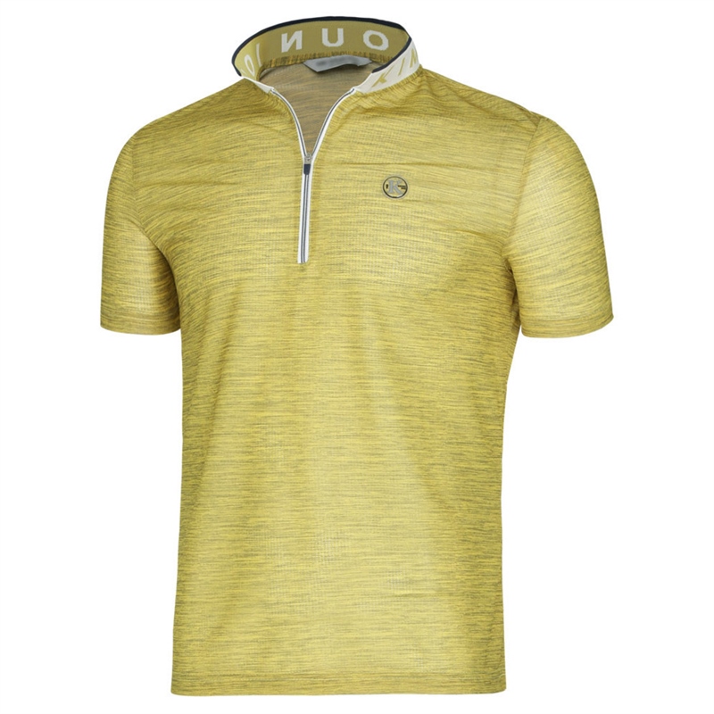 남성 캐주얼 골프웨어 반집업 반팔 티셔츠 MJ-TSHG-1465-옐로우