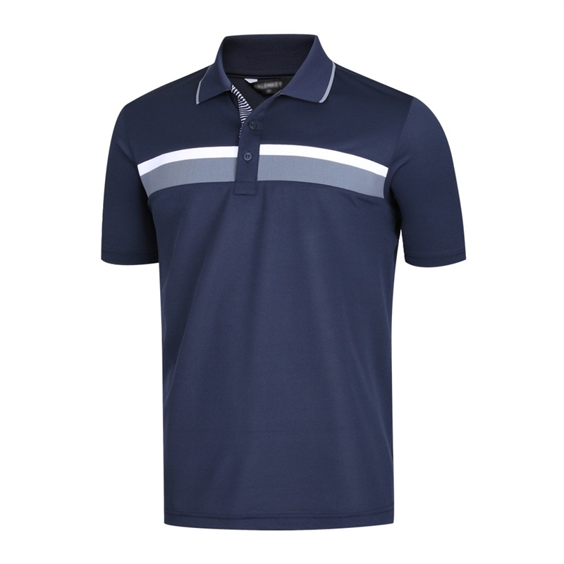 남성 여름 골프웨어 반팔 스판 카라 티셔츠 LM-KAHG-212T201-네이비