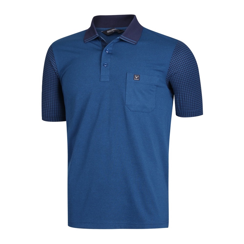 남성 여름 골프웨어 반팔 스판 카라 티셔츠 LM-KAHG-202T09-블루