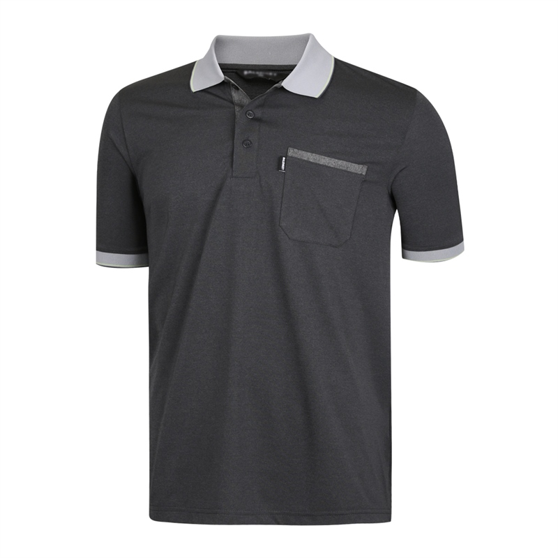 남성 여름 골프웨어 반팔 스판 카라 티셔츠 LM-KAHG-202T08-차콜