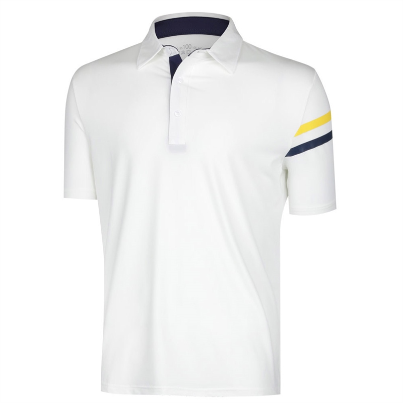 남성 여름 스판 골프 카라넥 반팔 티셔츠 SH-TSHG-UV-37-흰색