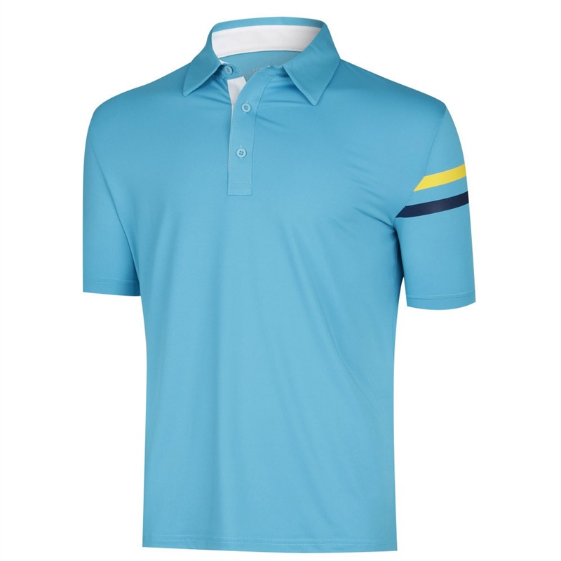 남성 여름 스판 골프 카라넥 반팔 티셔츠 SH-TSHG-UV-37-스카이