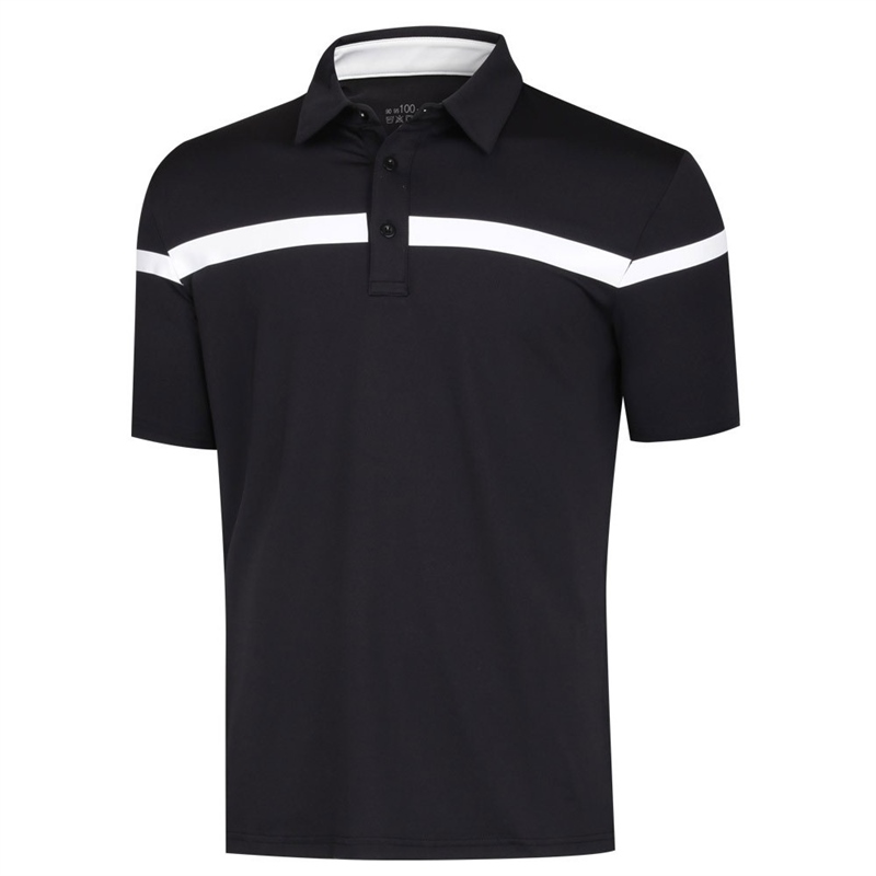 남성 여름 스판 골프 카라넥 반팔 티셔츠 SH-TSHG-UV-36-검정