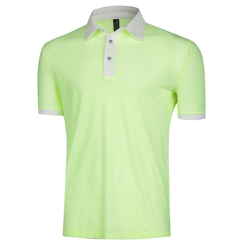 남성 여름 스판 골프 카라넥 반팔 티셔츠 SH-TSHG-907-옐로우