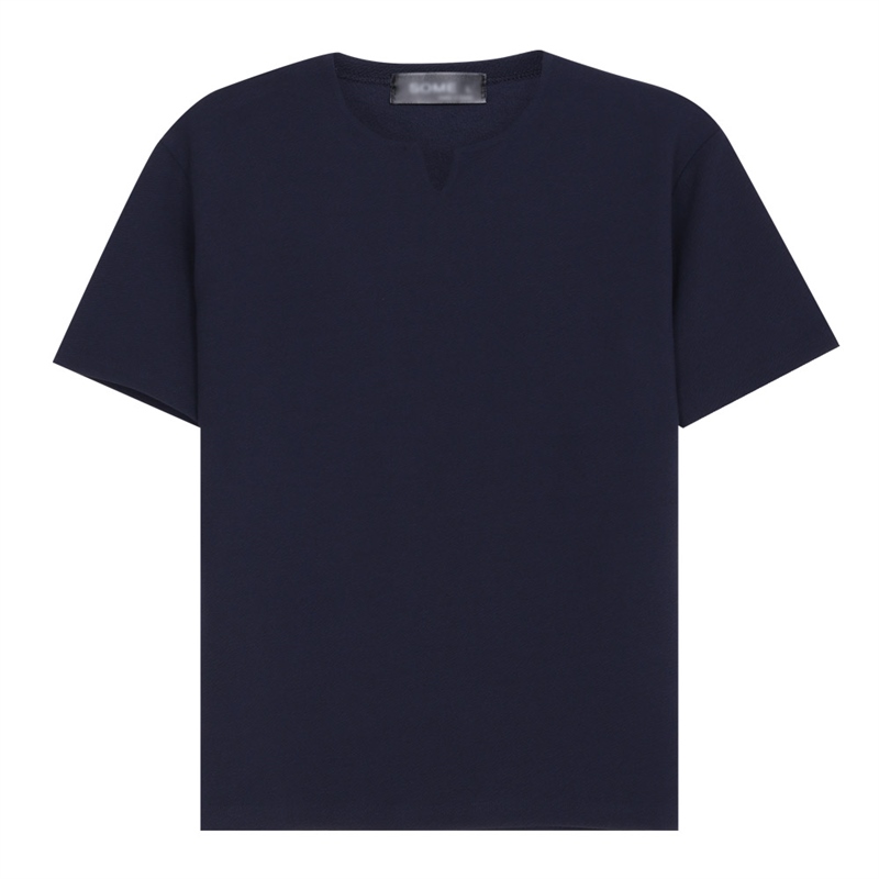 남성 국산 데일리 여름 반팔 슬릿넥 리버플 티셔츠 SO-TSH-SO6-네이비