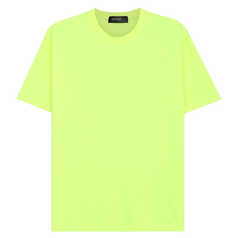 남성 국산 여름 면 캐주얼 반팔 티셔츠 SO-TSH-SO1-네온그린