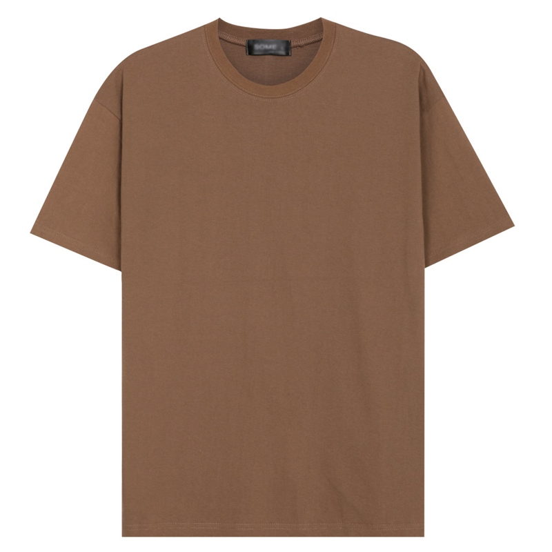 남성 국산 여름 면 캐주얼 반팔 티셔츠 SO-TSH-SO1-브라운