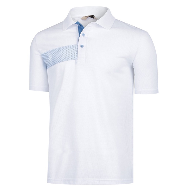 남성 캐주얼 여름 골프웨어 반팔 카라 티셔츠 LM-KAHG-202T4-흰색