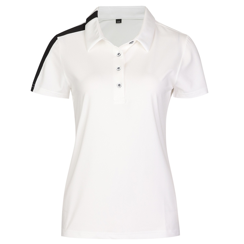 솔리드 여성 골프 테니스 레포츠 카라 반팔 티셔츠 NE-WSH-W601-화이트