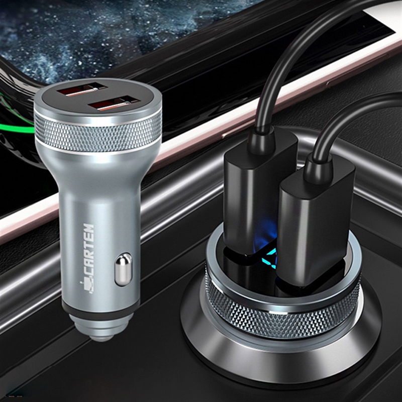 카템 풀메탈 LED 퀄컴 3.0 차량용 시거잭 고속충전기