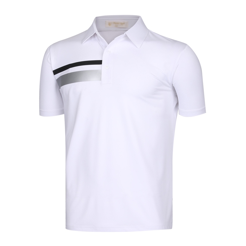남성 여름 포인트배색 골프티셔츠 NA-KAHG-230-흰색