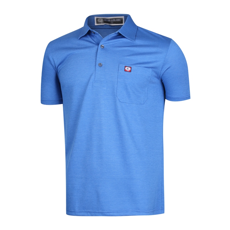 남성 국산 여름 인견 반팔 카라넥 티셔츠 IU-KAH-162-블루