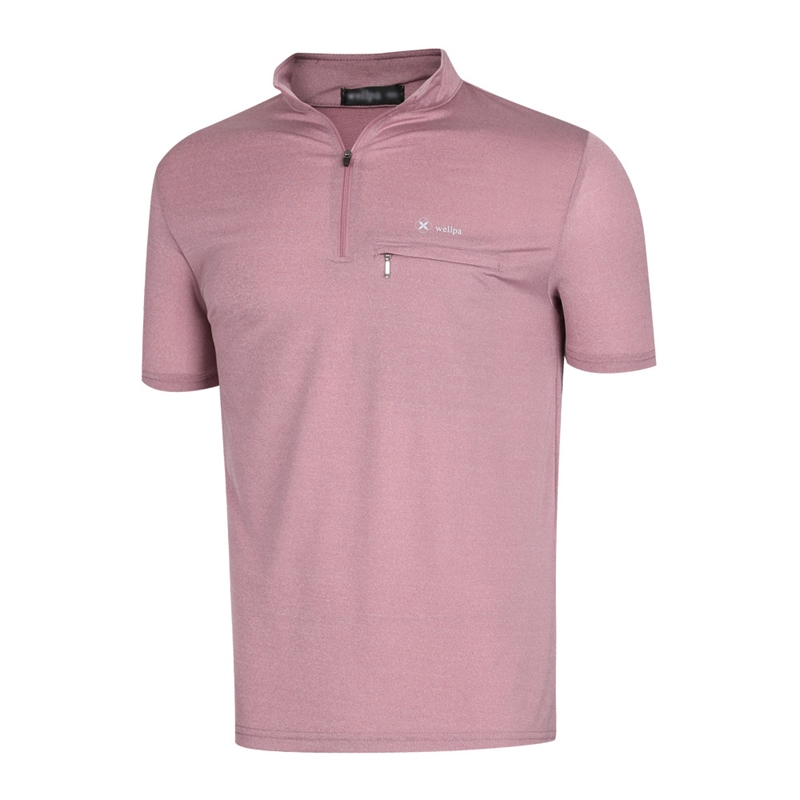 남성 베이직 반집업 반팔 등산 티셔츠 MB-MOH-WE2-핑크