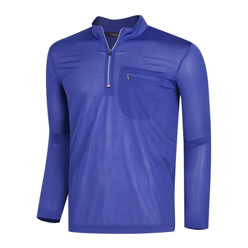 남성 베이직 반집업 등산 티셔츠 MB-MOS-SP1-블루