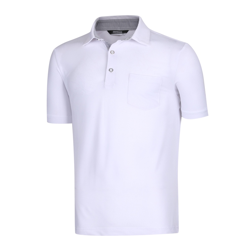 남성 국산 여름 골프웨어 반팔 스판 카라 티셔츠 DD-KAH-1295-흰색