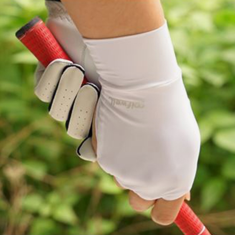 골프웰 스판 UV차단 냉감 한손 손등장갑 (GW023-HW)