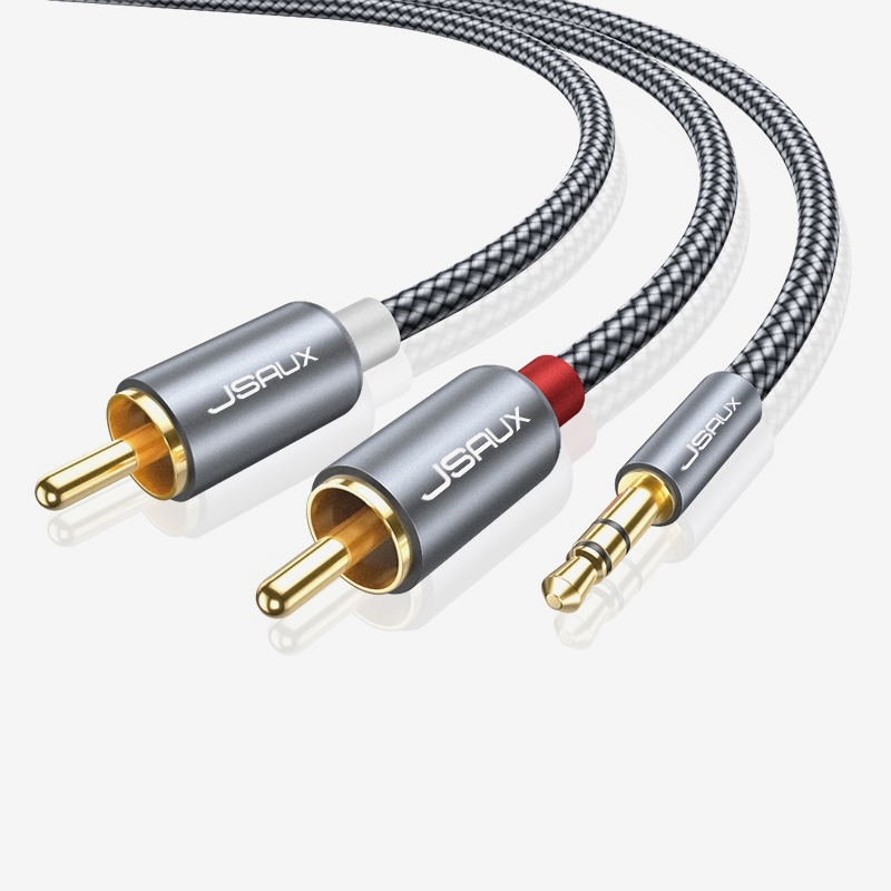 JSAUX 3.5mm AUX to 2RCA 케이블 - 즐거움의 시작, FUNSHOP