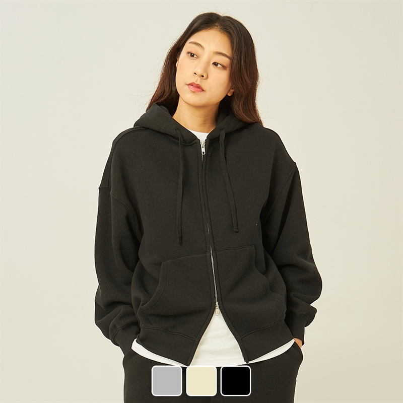 Squareline Line Cut Off 2way Hood Zip-up - Gray 